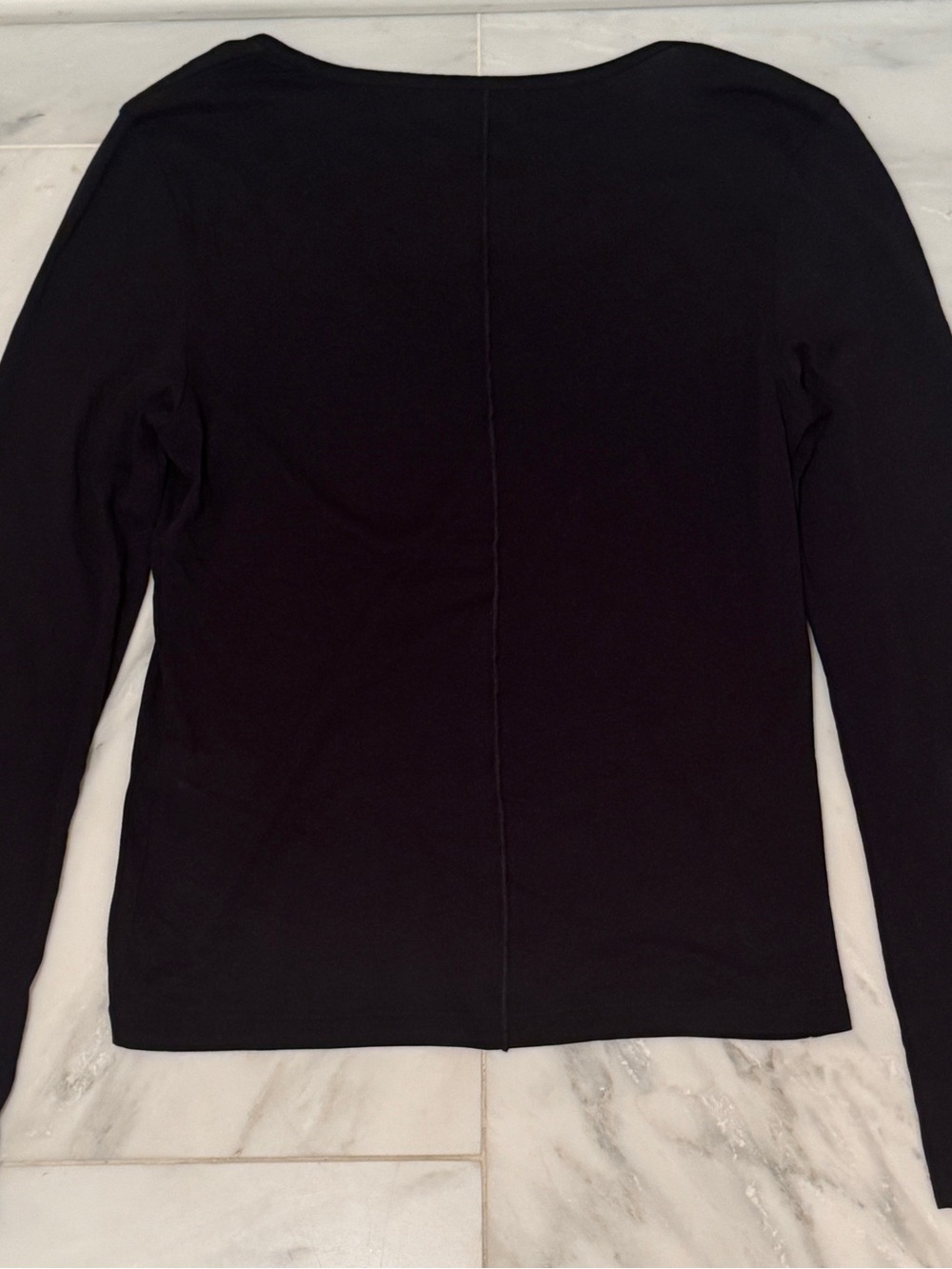 rag & bone Scoop Neck Long Sleeve Top Knit Shirt Minimalist Black Luxury NWOT